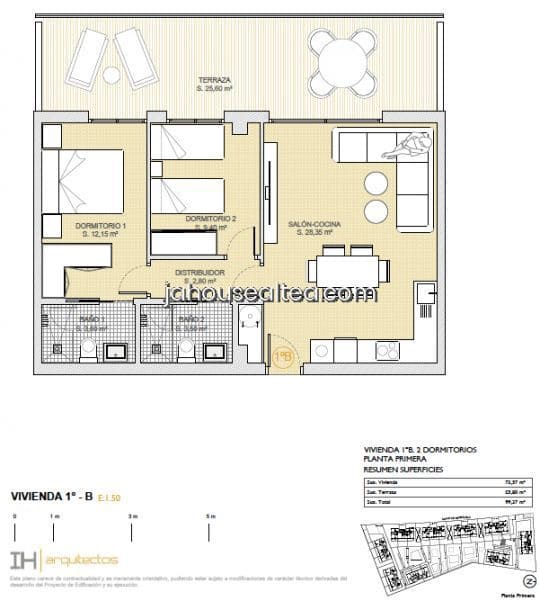 2 bedroom Apartment for sale in Finestrat with pool garage - € 345,000 (Ref: 9485142)