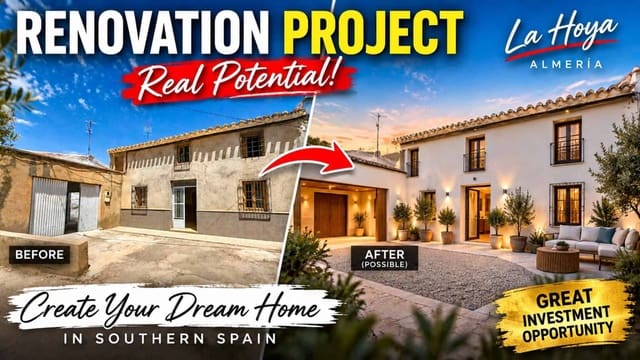 4 slaapkamer Villa te koop in Huércal-Overa met garage - € 69.950 (Ref: 10089578)