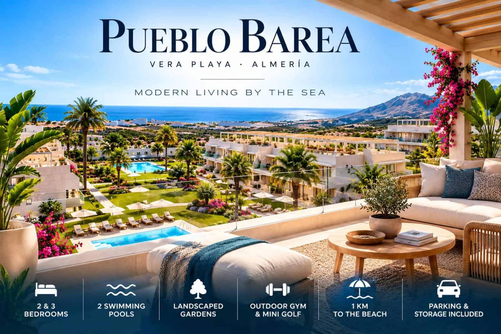 2 quarto Penthouse para venda em Vera com piscina garagem - 216 000 € (Ref: 10109397)
