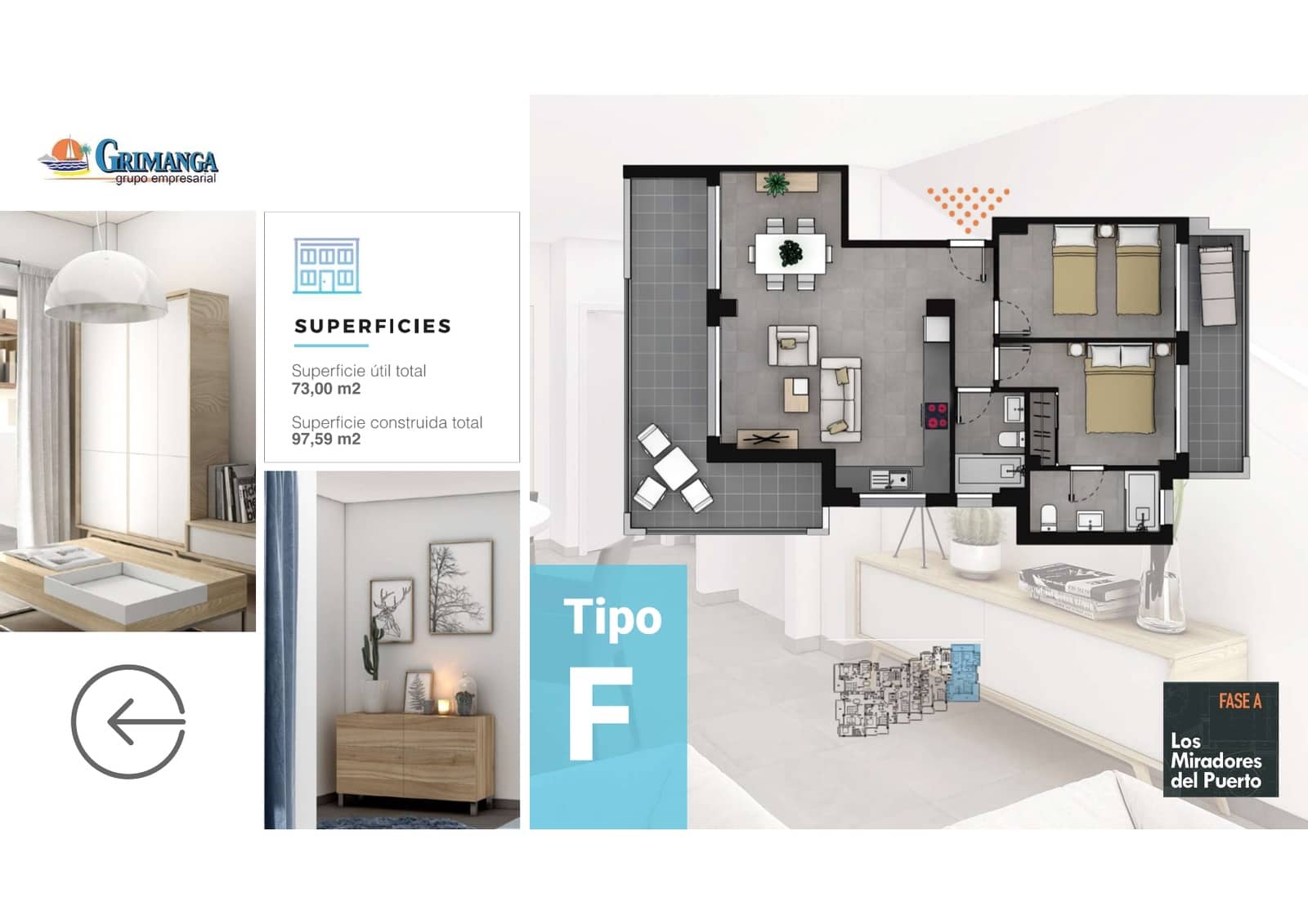 2 soverom Leilighet til salgs i La Manga del Mar Menor med svømmebasseng garasje - € 196 028 (Ref: 9111865)