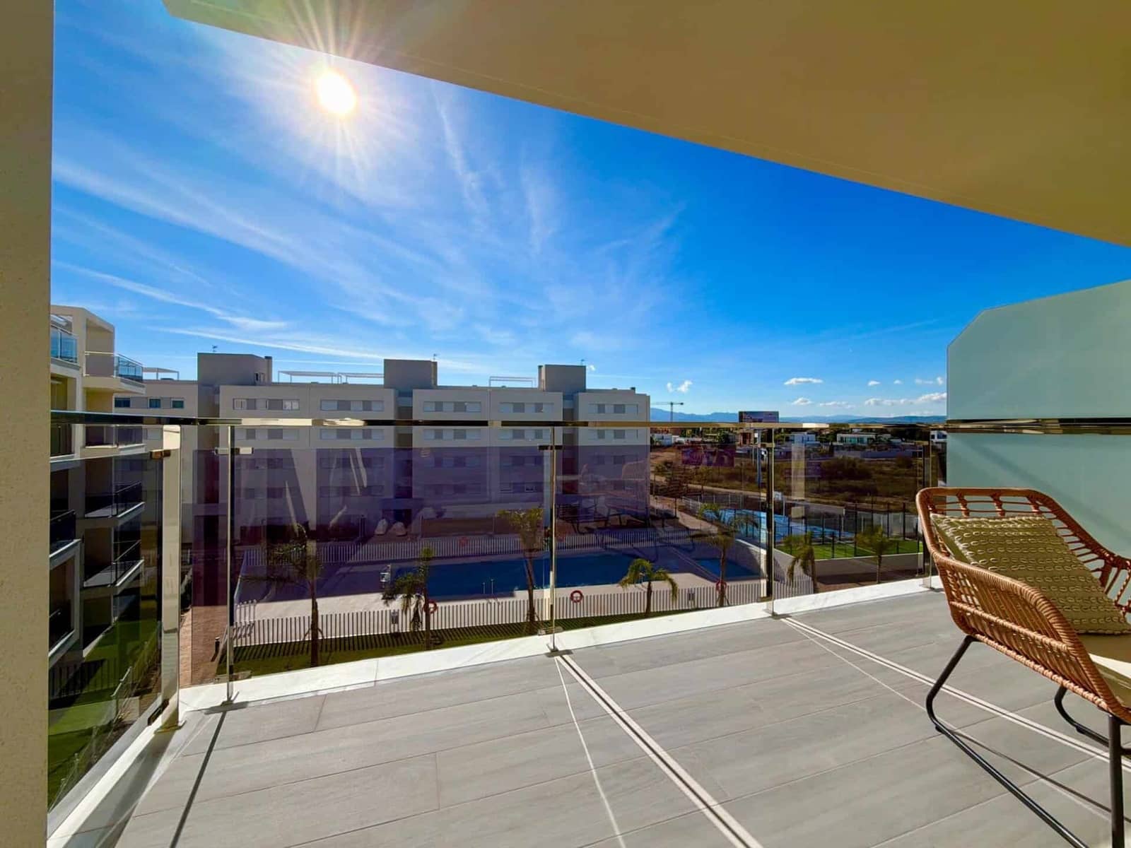 2 Zimmer Apartment zu vermieten in Vera mit Pool Garage - 950 € (Ref: 9603105)