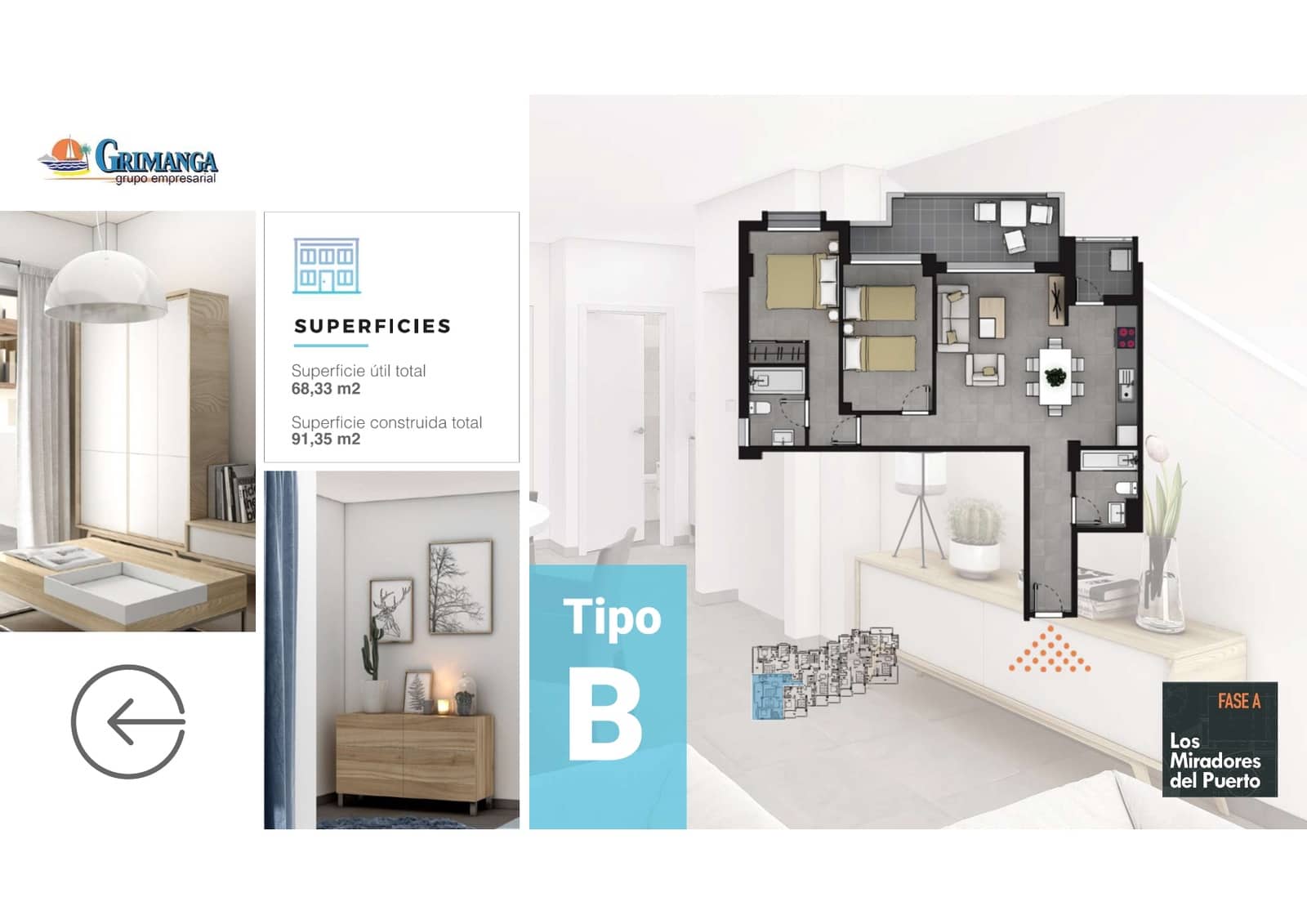 2 soveværelse Lejlighed til salg i La Manga del Mar Menor med swimmingpool garage - € 196.028 (Ref: 9603113)