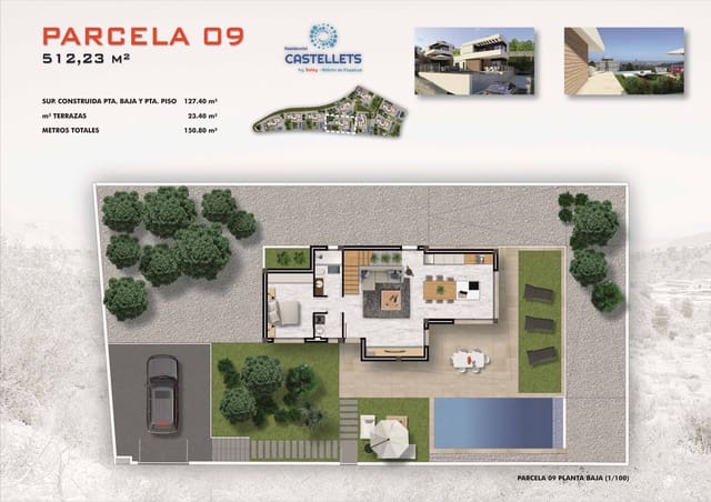 3 camera da letto Villa in vendita in Balcón de Finestrat - Terra Marina, Finestrat con piscina - 455.000 € (Rif: 9603204)