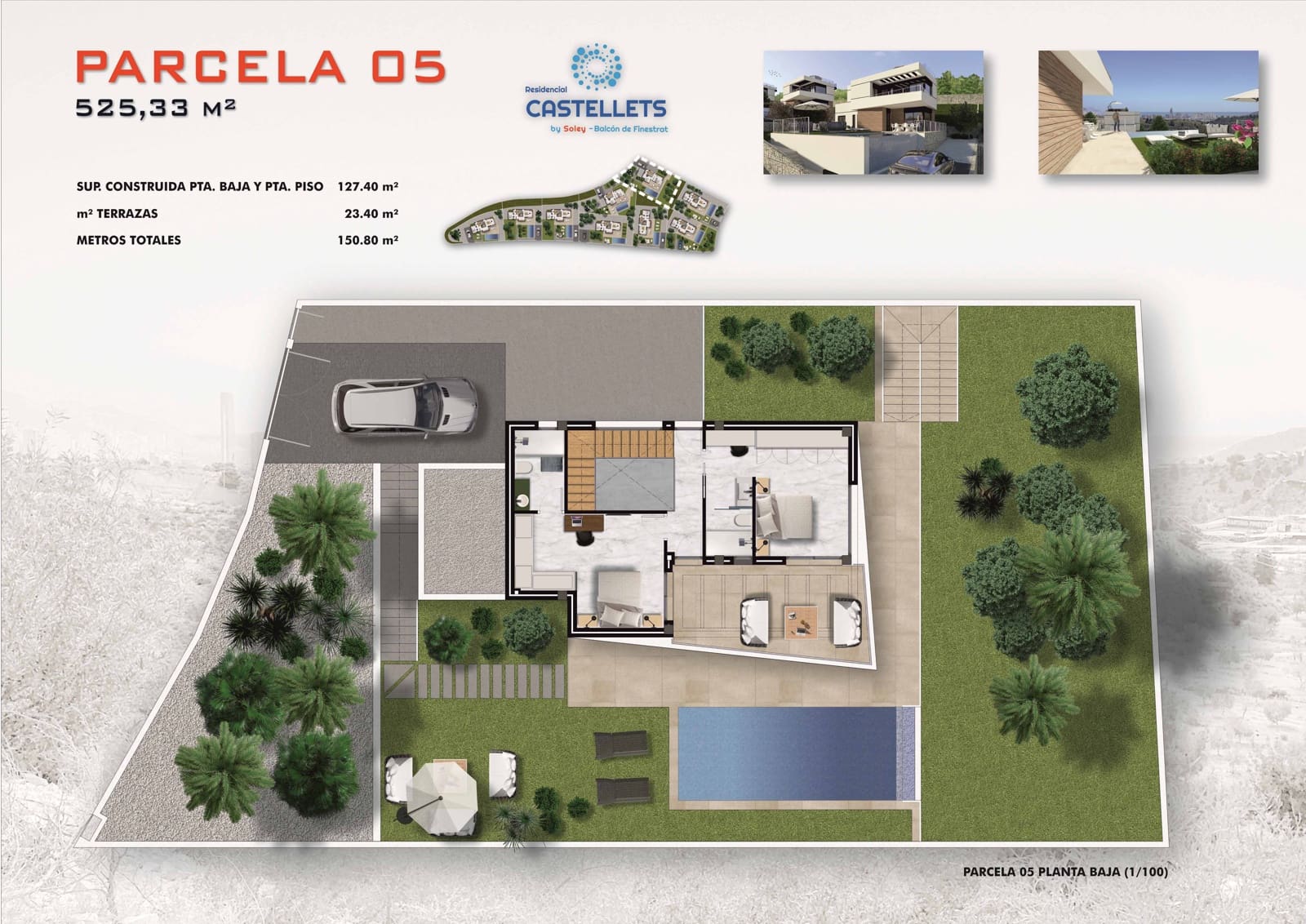 3 sovrum Villa till salu i Finestrat med pool - 455 000 € (Ref: 9603204)