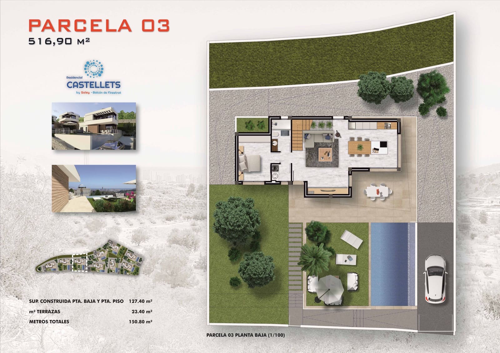 3 sovrum Villa till salu i Finestrat med pool - 455 000 € (Ref: 9603204)