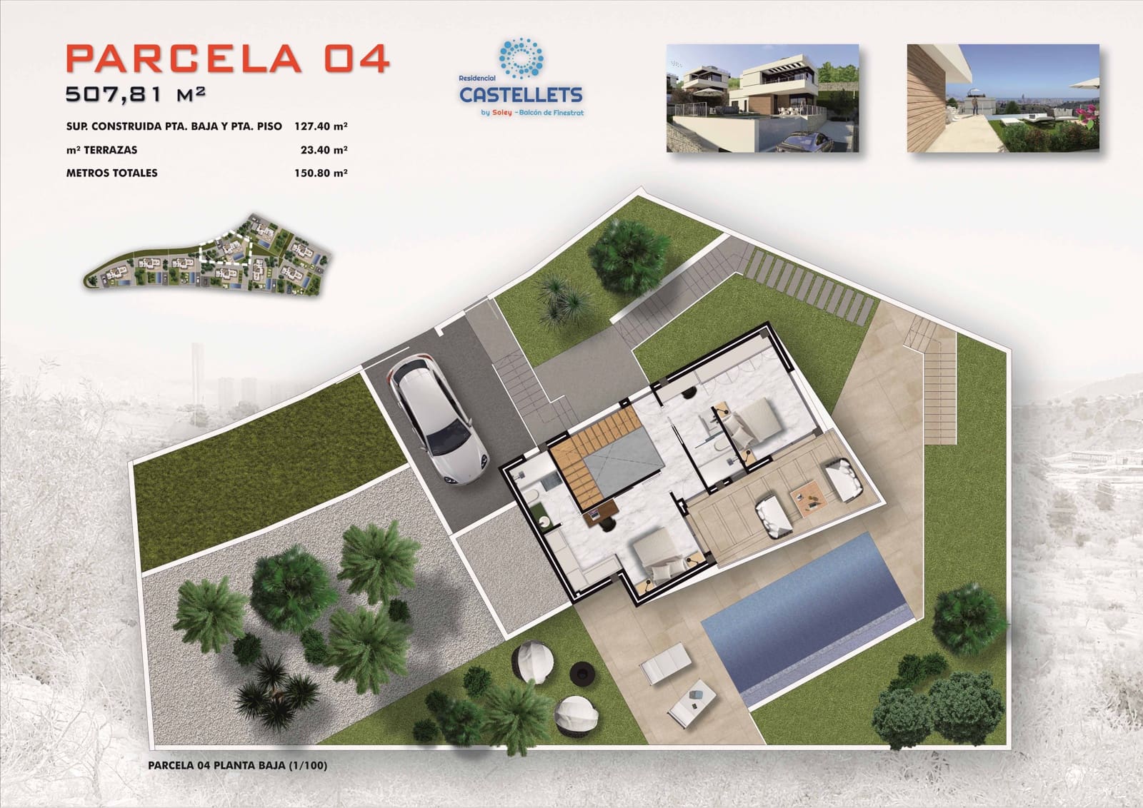 3 sovrum Villa till salu i Finestrat med pool - 455 000 € (Ref: 9603204)