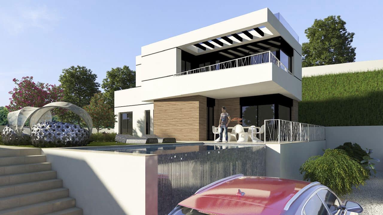 Chalet de 3 habitaciones en Finestrat en venta con piscina - 455.000 € (Ref: 9603204)