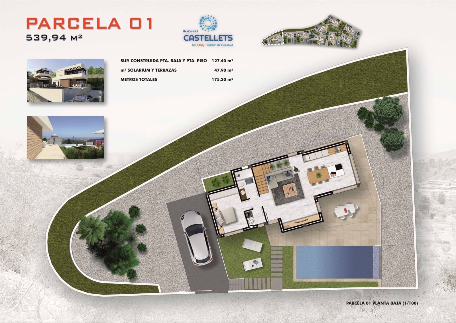 Chalet de 3 habitaciones en Finestrat en venta con piscina - 455.000 € (Ref: 9603204)