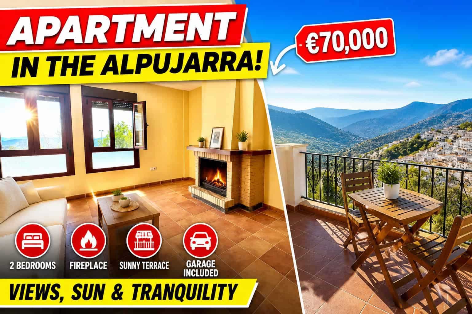 2 bedroom Apartment for sale in Alpujarra de la Sierra with garage - € 70,000 (Ref: 9818288)