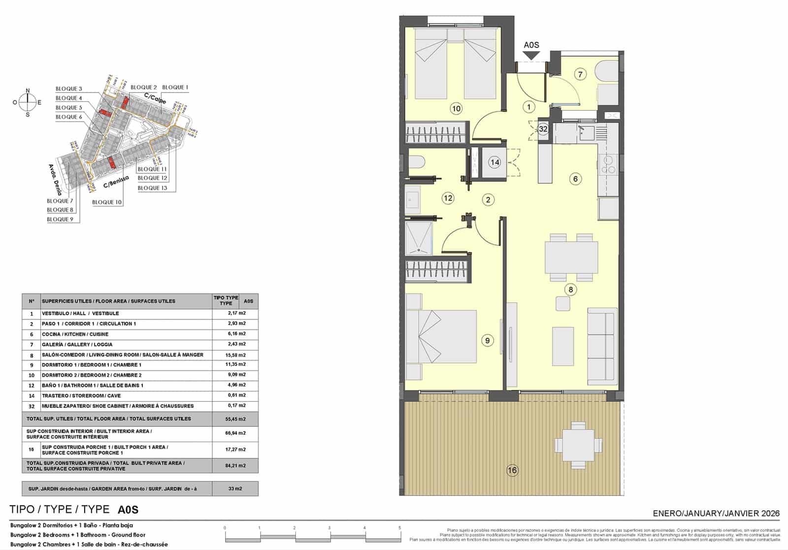 2 soverom Leilighet til salgs i Torrevieja med svømmebasseng garasje - € 275 000 (Ref: 10103678)
