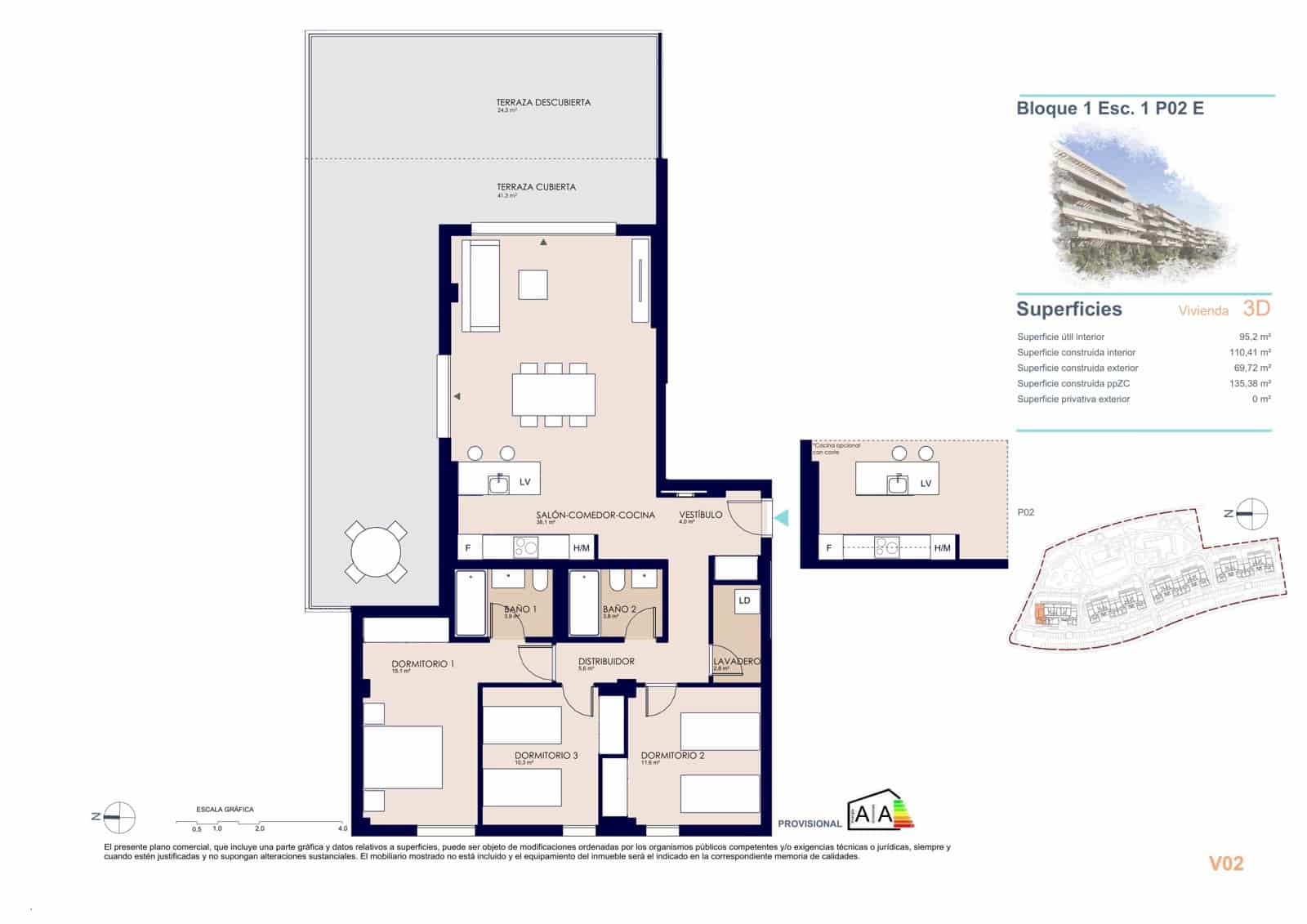 3 soveværelse Lejlighed til salg i Denia - € 414.000 (Ref: 9105029)