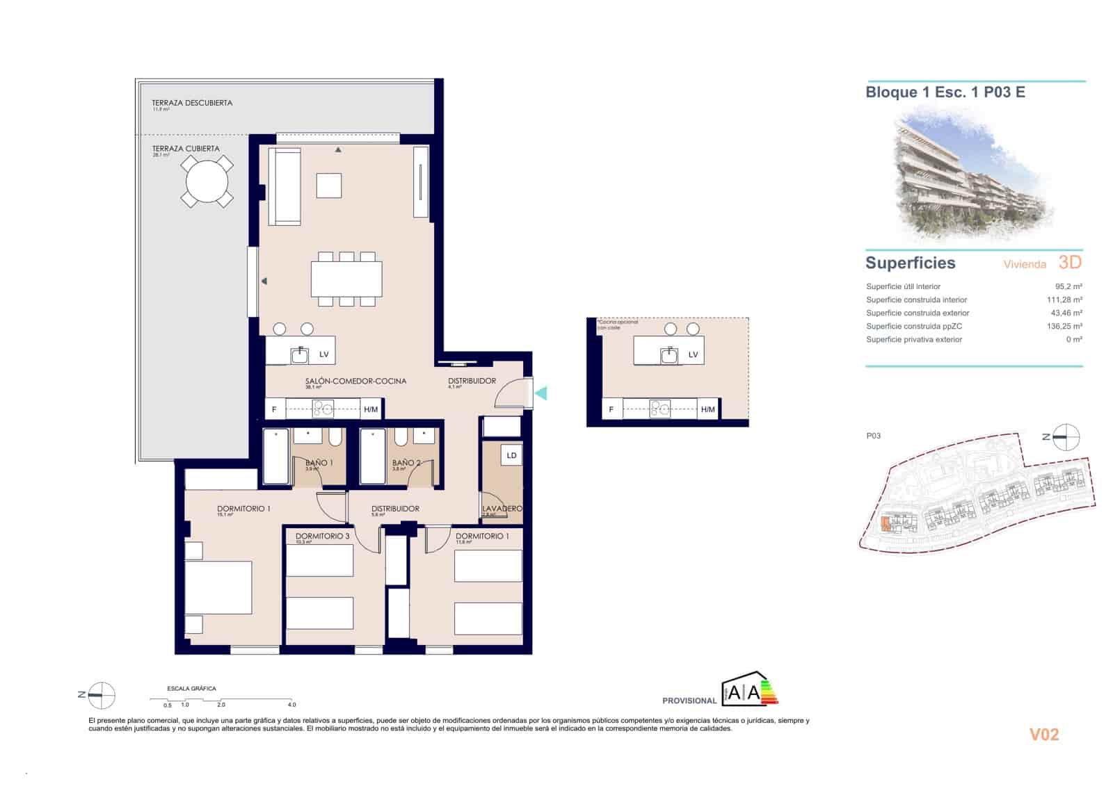 3 soveværelse Lejlighed til salg i Denia - € 414.000 (Ref: 9105029)