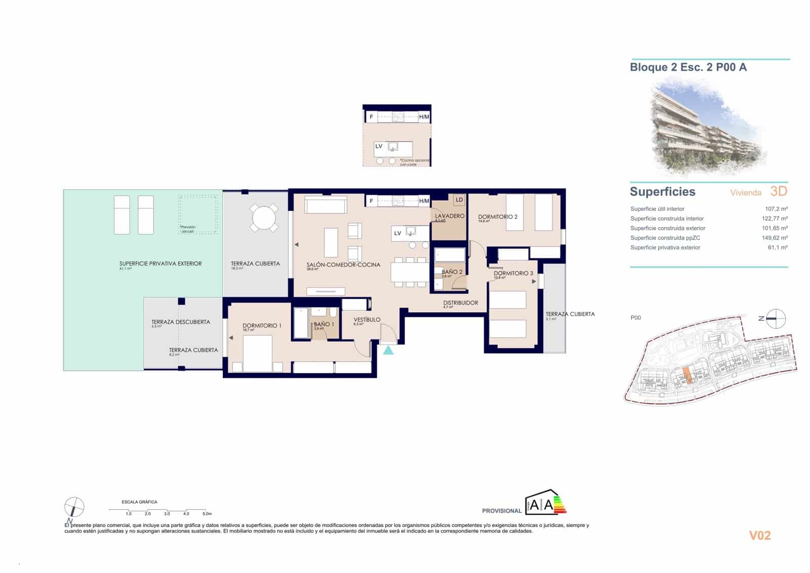 3 soveværelse Lejlighed til salg i Denia - € 414.000 (Ref: 9105029)