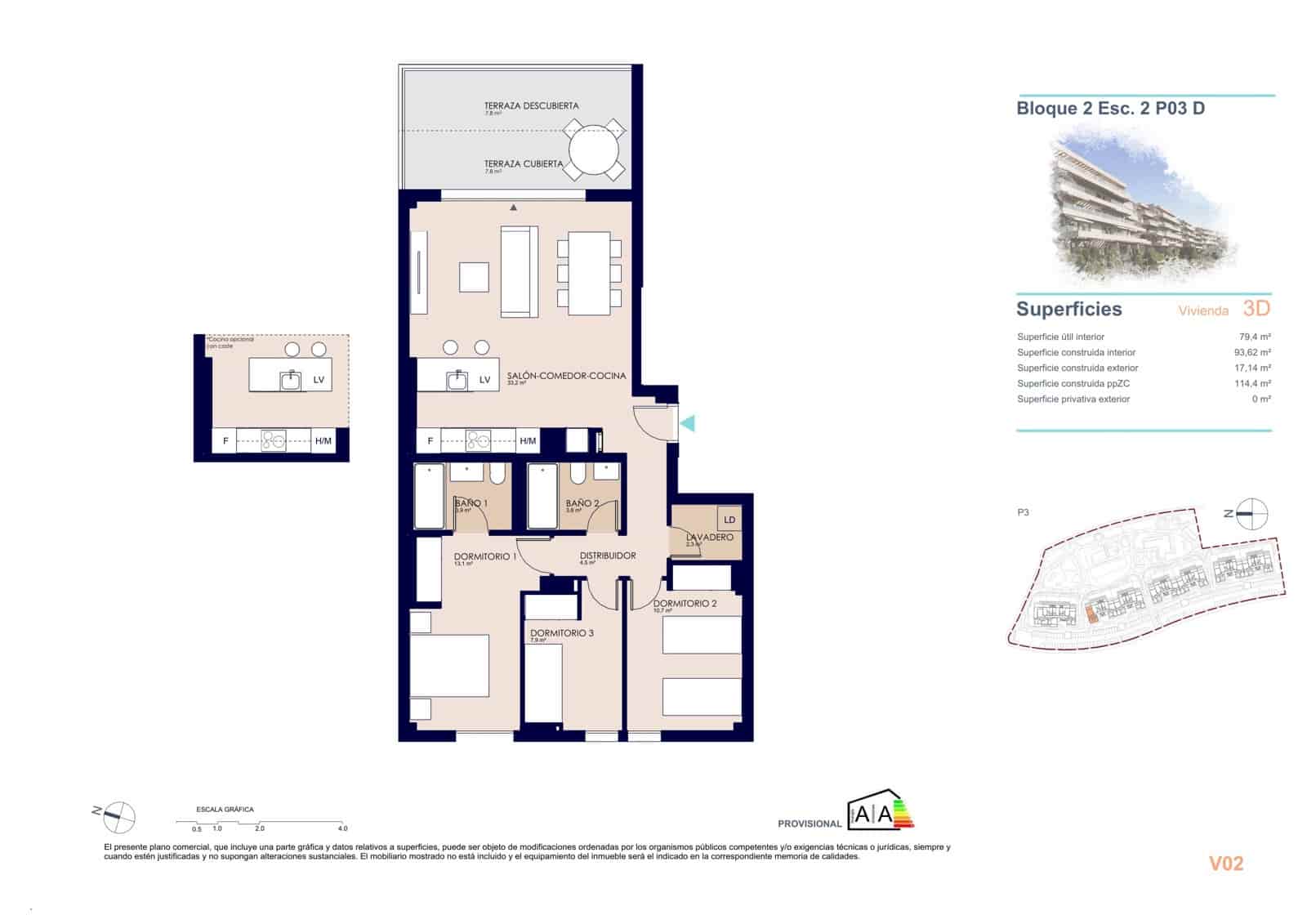 3 soveværelse Lejlighed til salg i Denia - € 414.000 (Ref: 9105029)