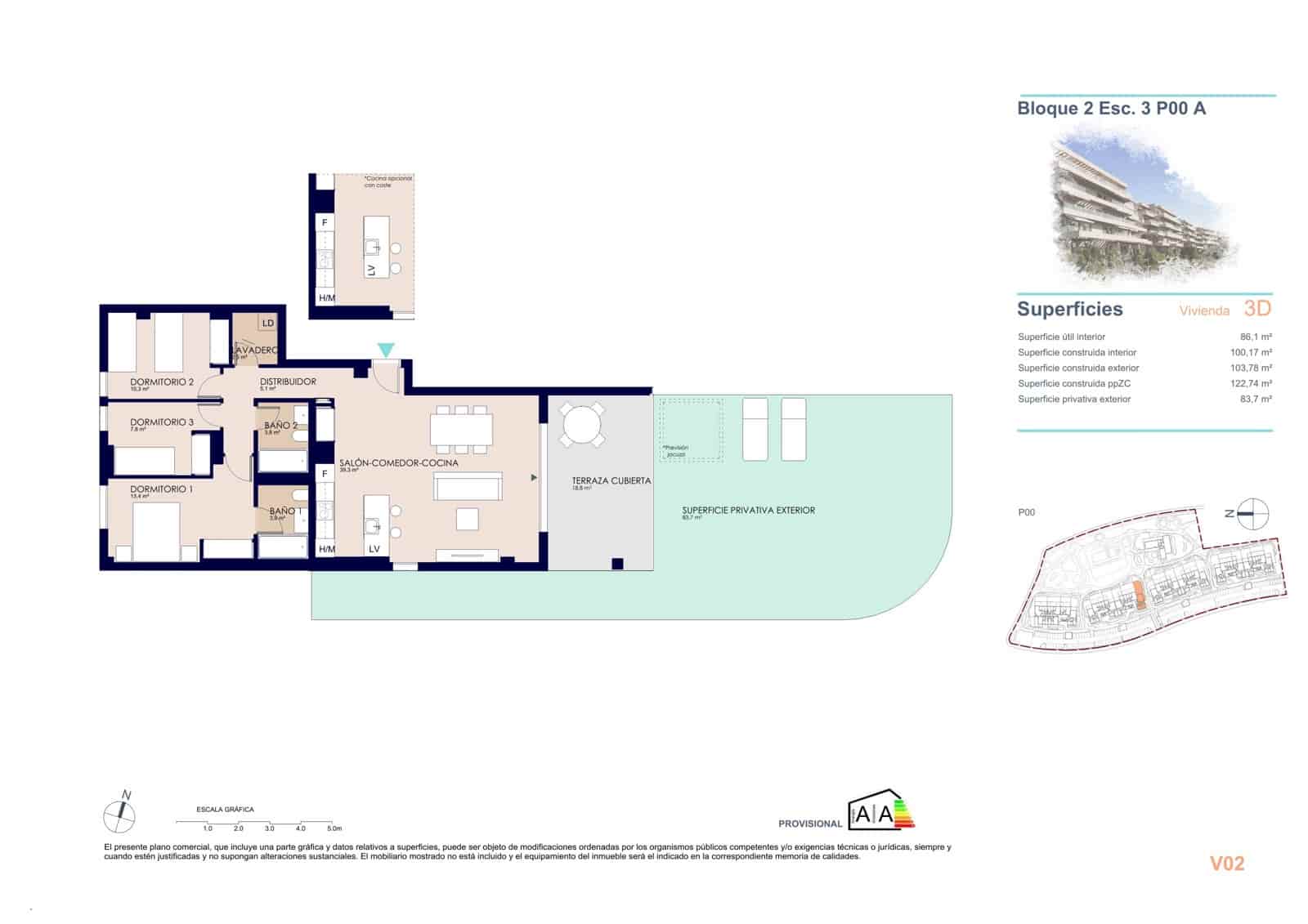 3 soveværelse Lejlighed til salg i Denia - € 414.000 (Ref: 9105029)