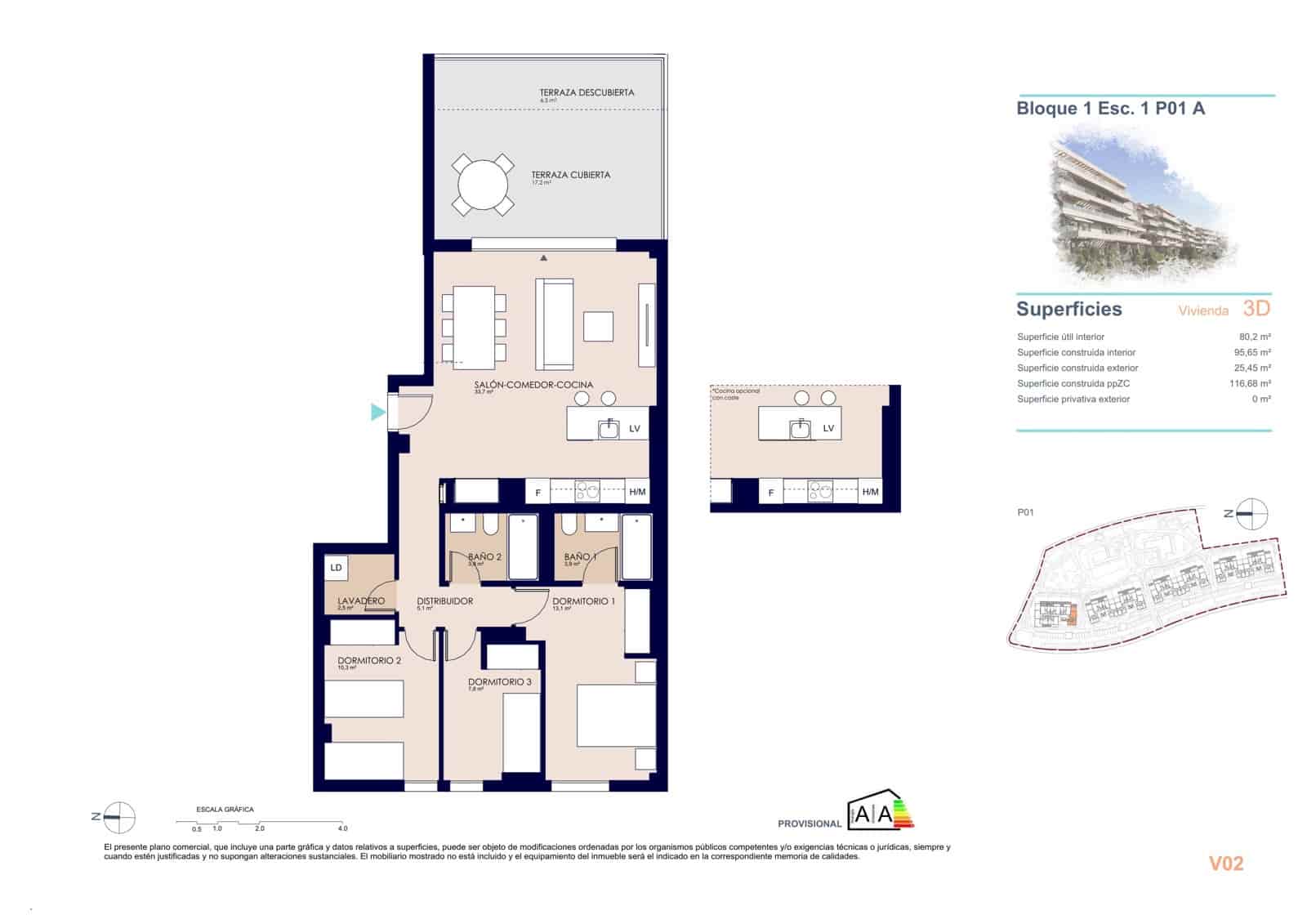 3 soveværelse Lejlighed til salg i Denia - € 414.000 (Ref: 9105029)