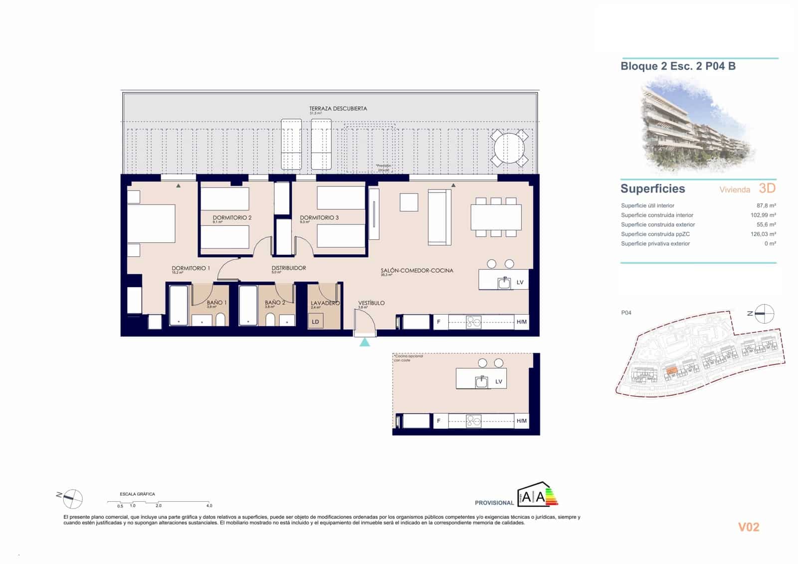 3 soveværelse Lejlighed til salg i Denia - € 414.000 (Ref: 9105029)
