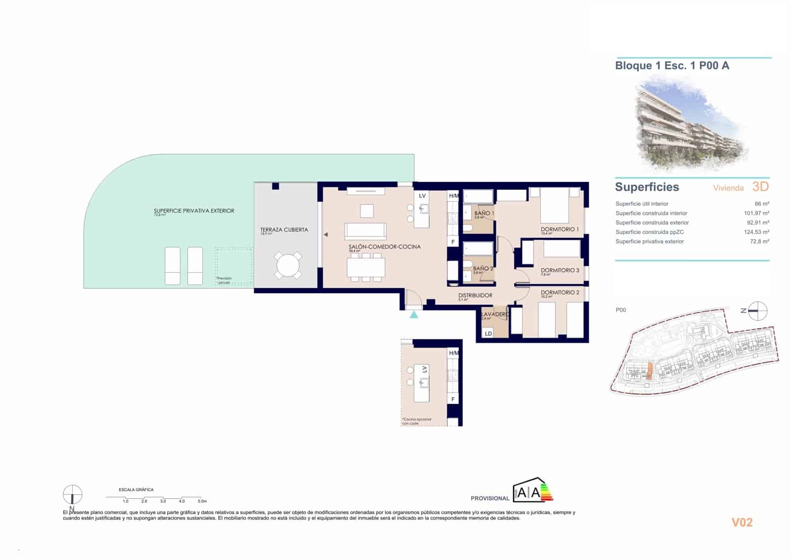 3 soveværelse Lejlighed til salg i Denia - € 414.000 (Ref: 9105029)