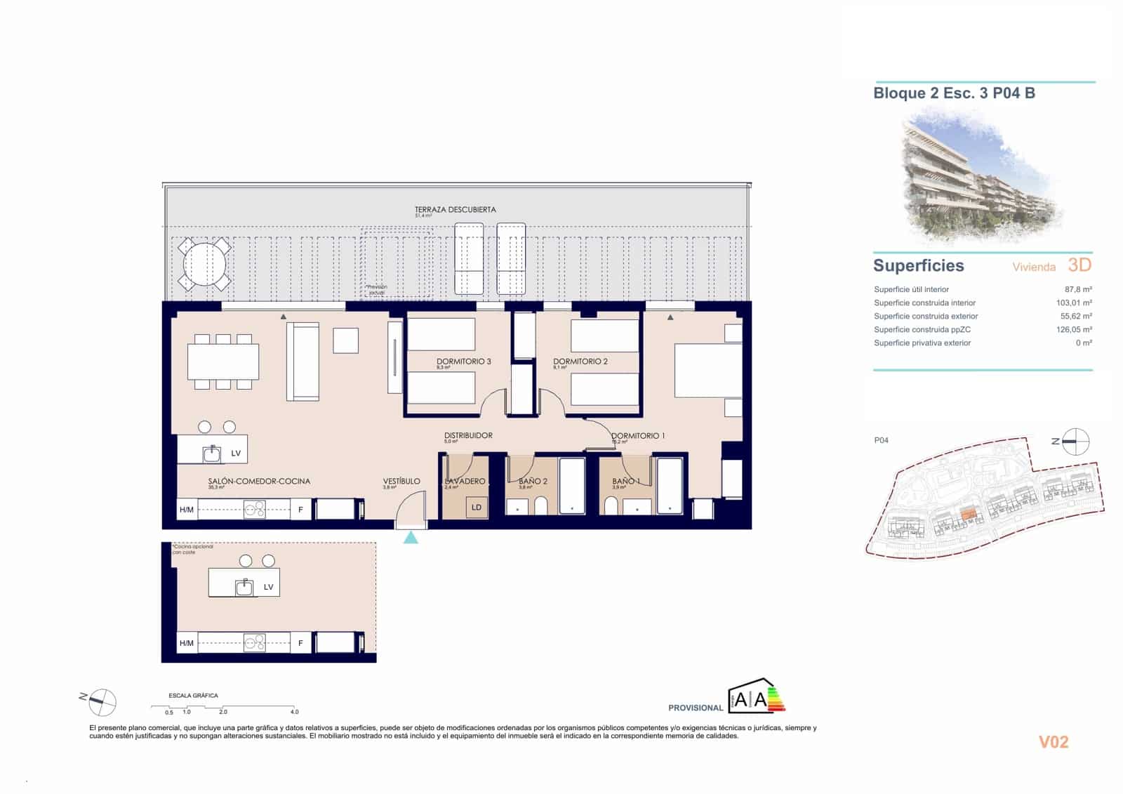 3 soveværelse Lejlighed til salg i Denia - € 414.000 (Ref: 9105029)