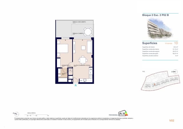 1 sypialnia Apartament na sprzedaż w Devessa - Monte Pego, Dénia z basenem garażem - 243 000 € (Ref: 9381045)