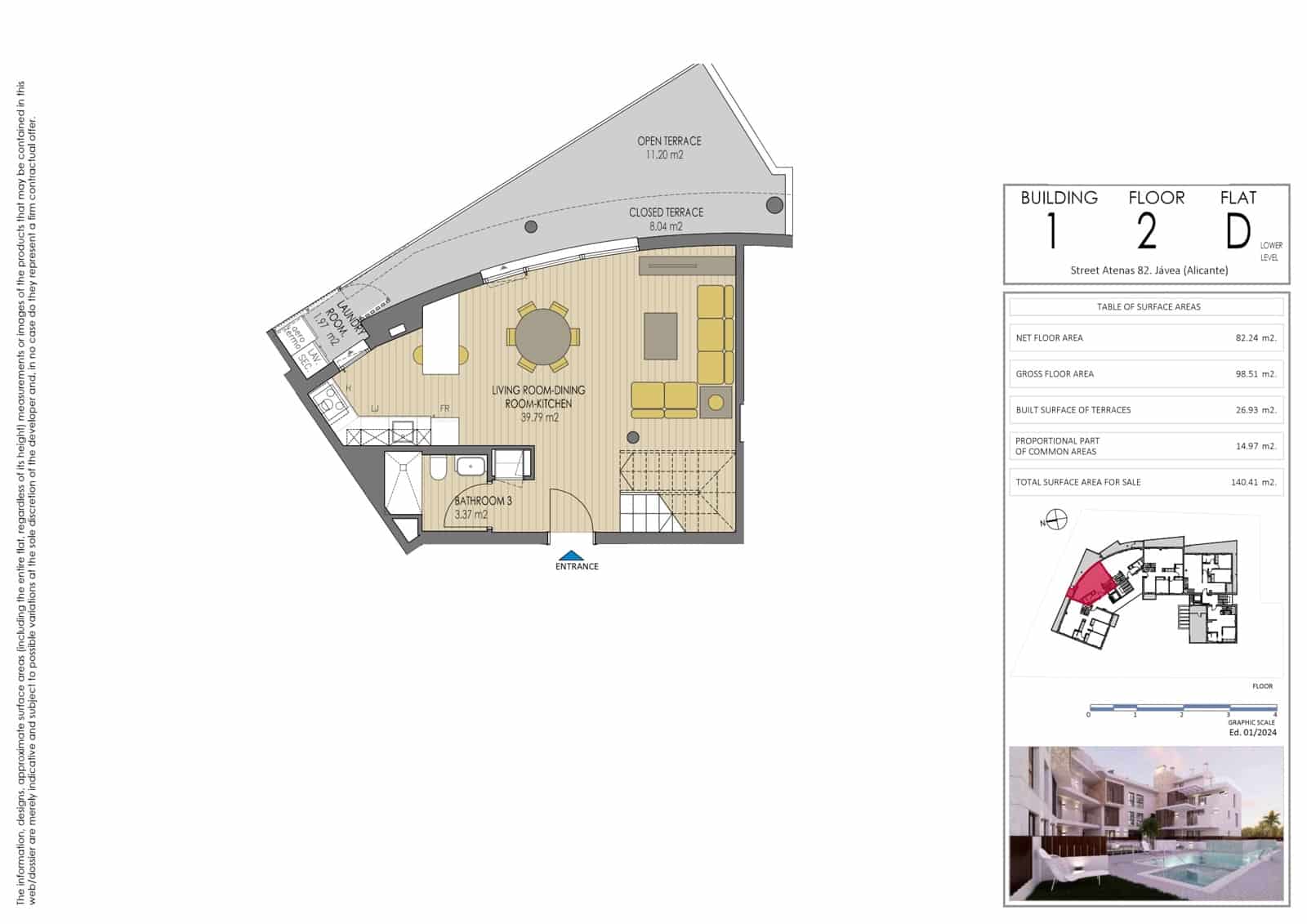 2 soverom Leilighet til salgs i Javea / Xabia med svømmebasseng - € 515 000 (Ref: 9381117)