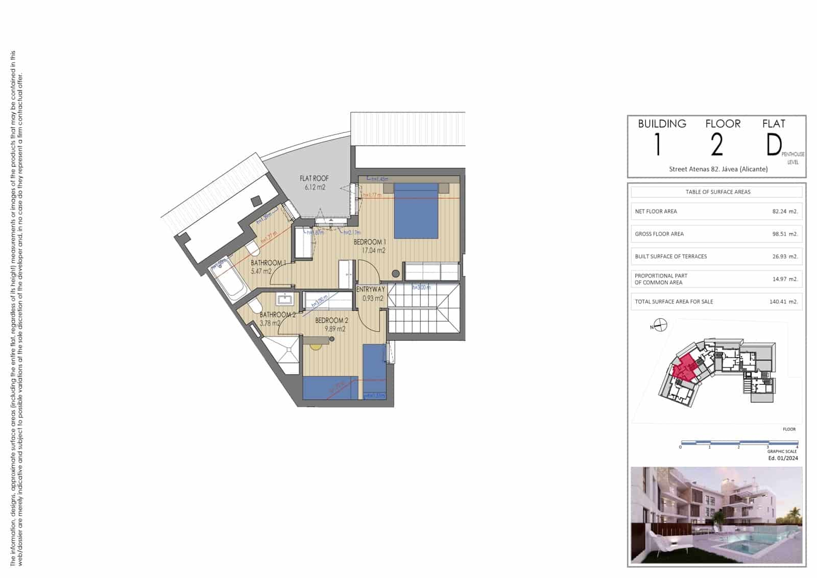 2 soverom Leilighet til salgs i Javea / Xabia med svømmebasseng - € 515 000 (Ref: 9381117)