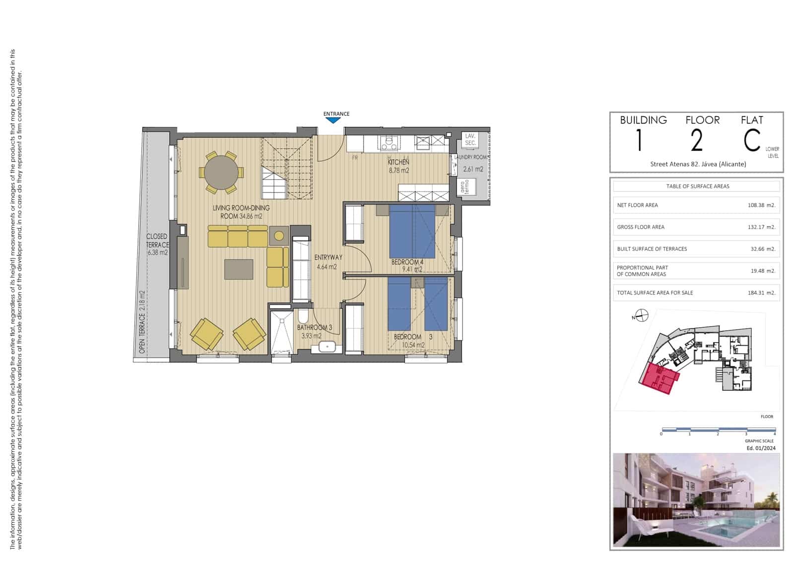 4 bedroom Apartment for sale in Javea / Xabia with pool - € 618,000 (Ref: 9381119)
