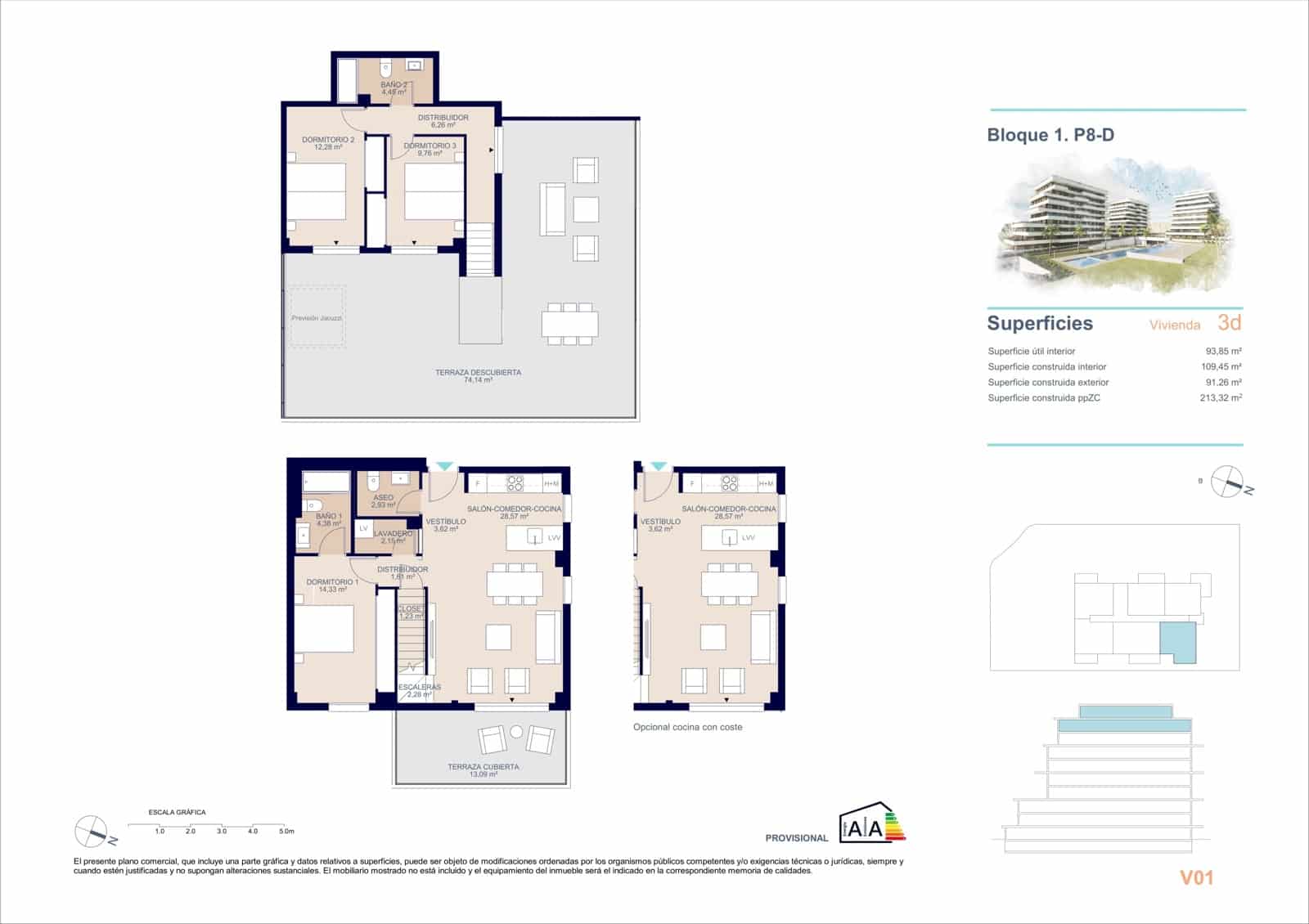 3 slaapkamer Appartement te koop in La Villajoyosa / Vila Joiosa met zwembad garage - € 635.200 (Ref: 9381131)
