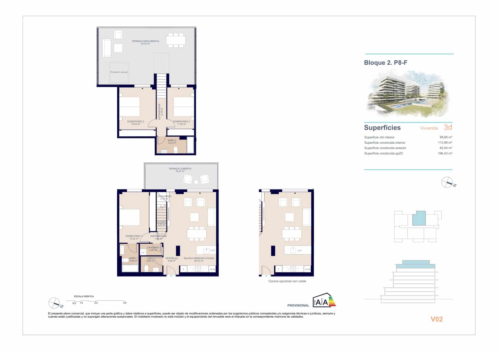 3 slaapkamer Appartement te koop in La Villajoyosa / Vila Joiosa met zwembad garage - € 635.200 (Ref: 9381131)