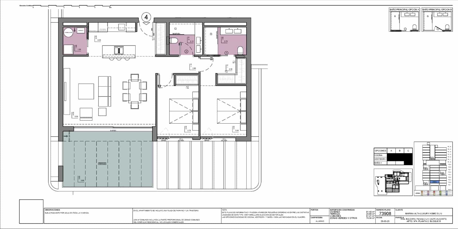 2 makuuhuone Huoneisto myytävänä paikassa Calpe / Calp mukana uima-altaan 
autotalli - 587 000 € (Ref: 9381179)