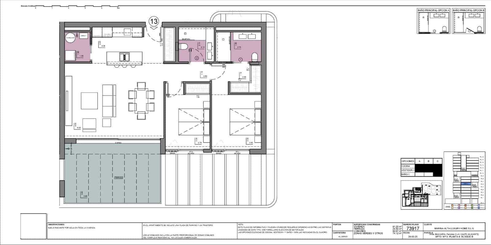 2 makuuhuone Huoneisto myytävänä paikassa Calpe / Calp mukana uima-altaan 
autotalli - 587 000 € (Ref: 9381179)