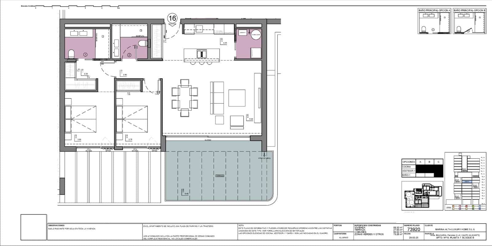 2 makuuhuone Huoneisto myytävänä paikassa Calpe / Calp mukana uima-altaan 
autotalli - 587 000 € (Ref: 9381179)