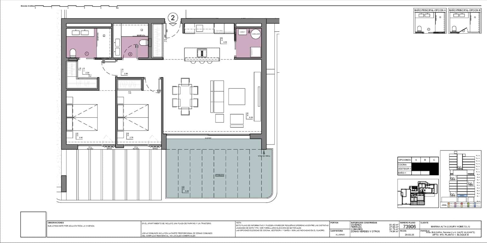 2 makuuhuone Huoneisto myytävänä paikassa Calpe / Calp mukana uima-altaan 
autotalli - 587 000 € (Ref: 9381179)