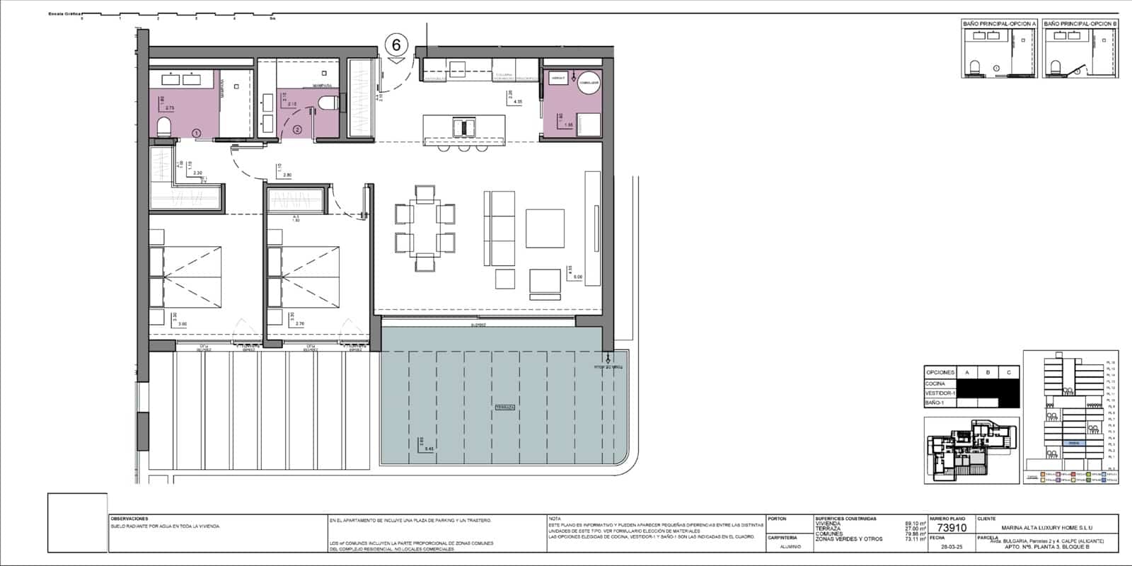 2 makuuhuone Huoneisto myytävänä paikassa Calpe / Calp mukana uima-altaan 
autotalli - 587 000 € (Ref: 9381179)