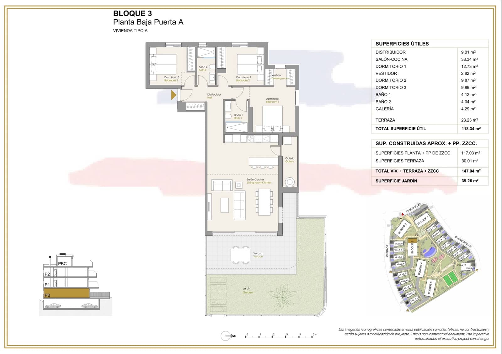 3 makuuhuone Huoneisto myytävänä paikassa Finestrat mukana uima-altaan 
autotalli - 515 000 € (Ref: 9386943)