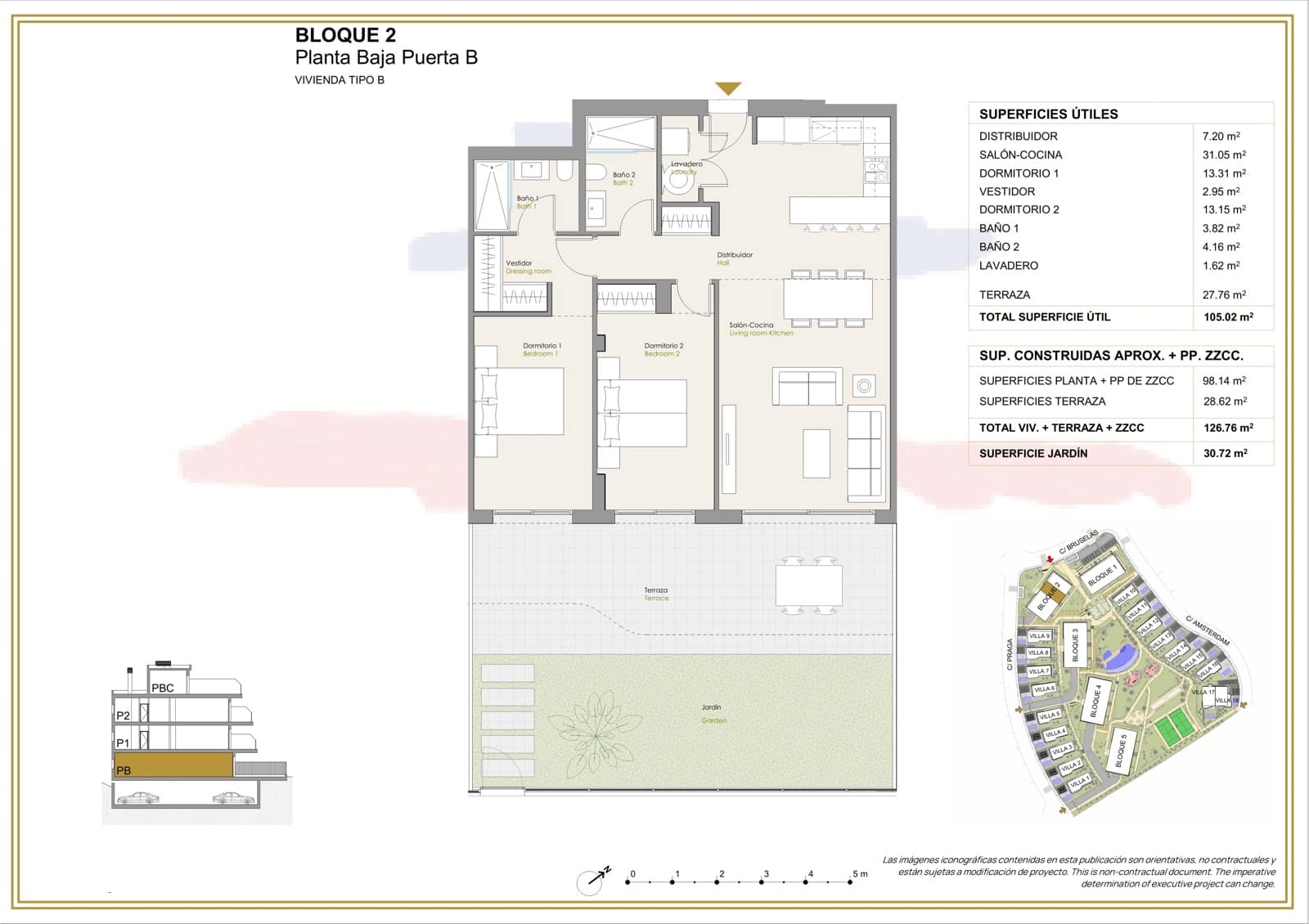 2 makuuhuone Huoneisto myytävänä paikassa Finestrat mukana uima-altaan 
autotalli - 450 000 € (Ref: 9386949)