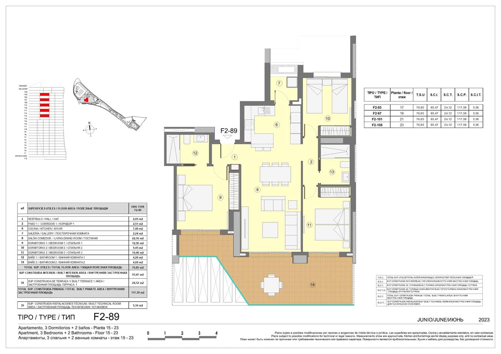 3 sovrum Lägenhet till salu i Benidorm med pool - 514 000 € (Ref: 9426643)