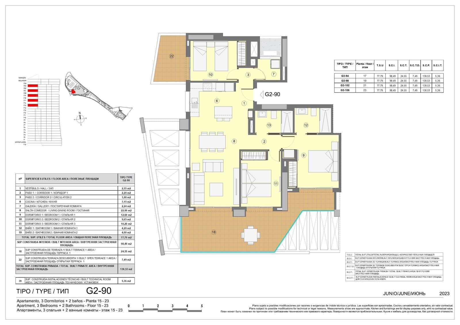 3 sovrum Lägenhet till salu i Benidorm med pool - 507 000 € (Ref: 9426644)