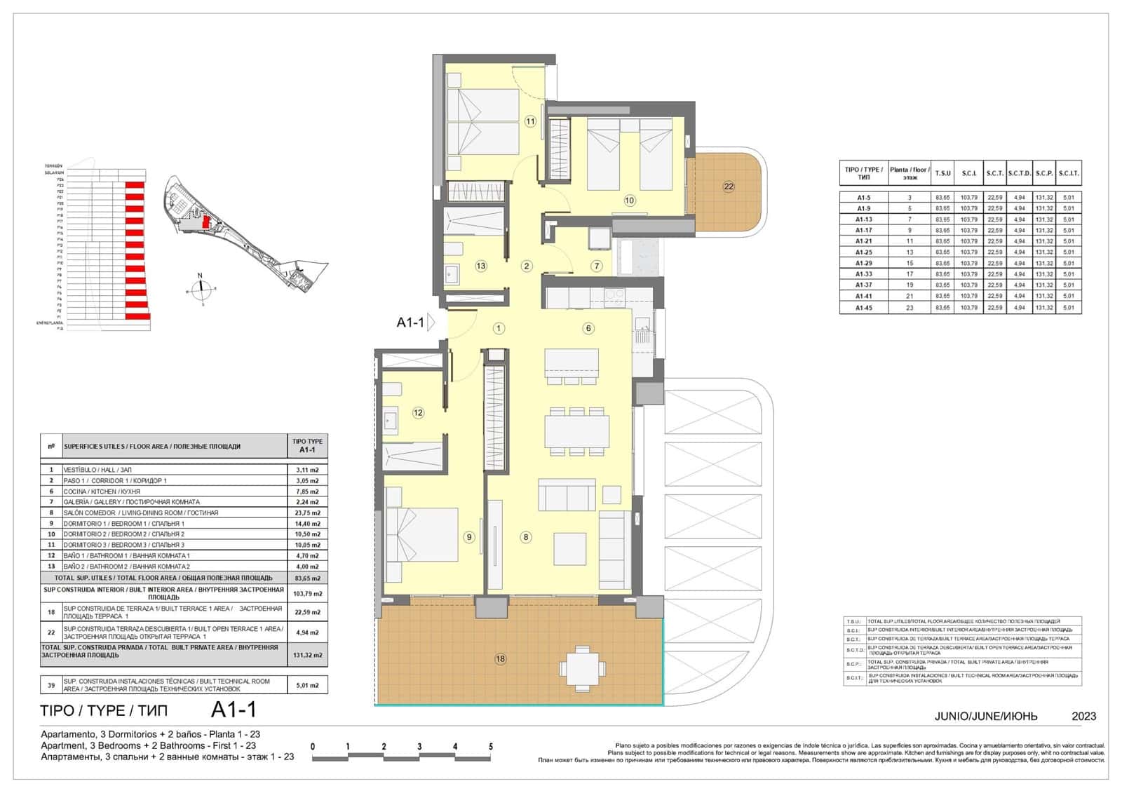 3 slaapkamer Appartement te koop in Benidorm met zwembad - € 539.000 (Ref: 9426646)