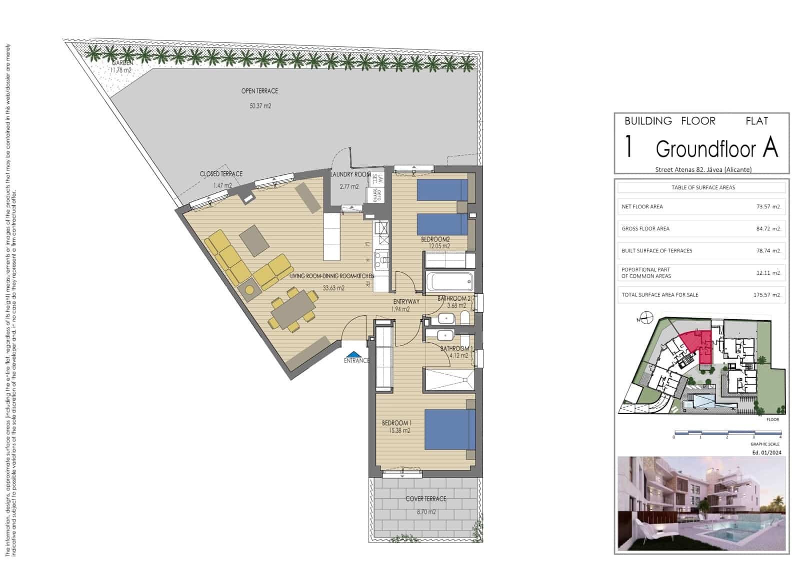 2 soveværelse Lejlighed til salg i Javea / Xabia med swimmingpool garage - € 521.000 (Ref: 9436517)