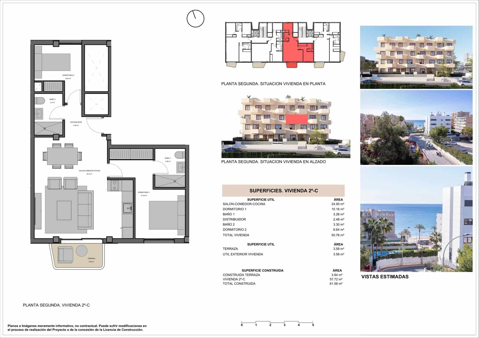 2 makuuhuone Huoneisto myytävänä paikassa El Campello mukana uima-altaan 
autotalli - 355 000 € (Ref: 9511307)