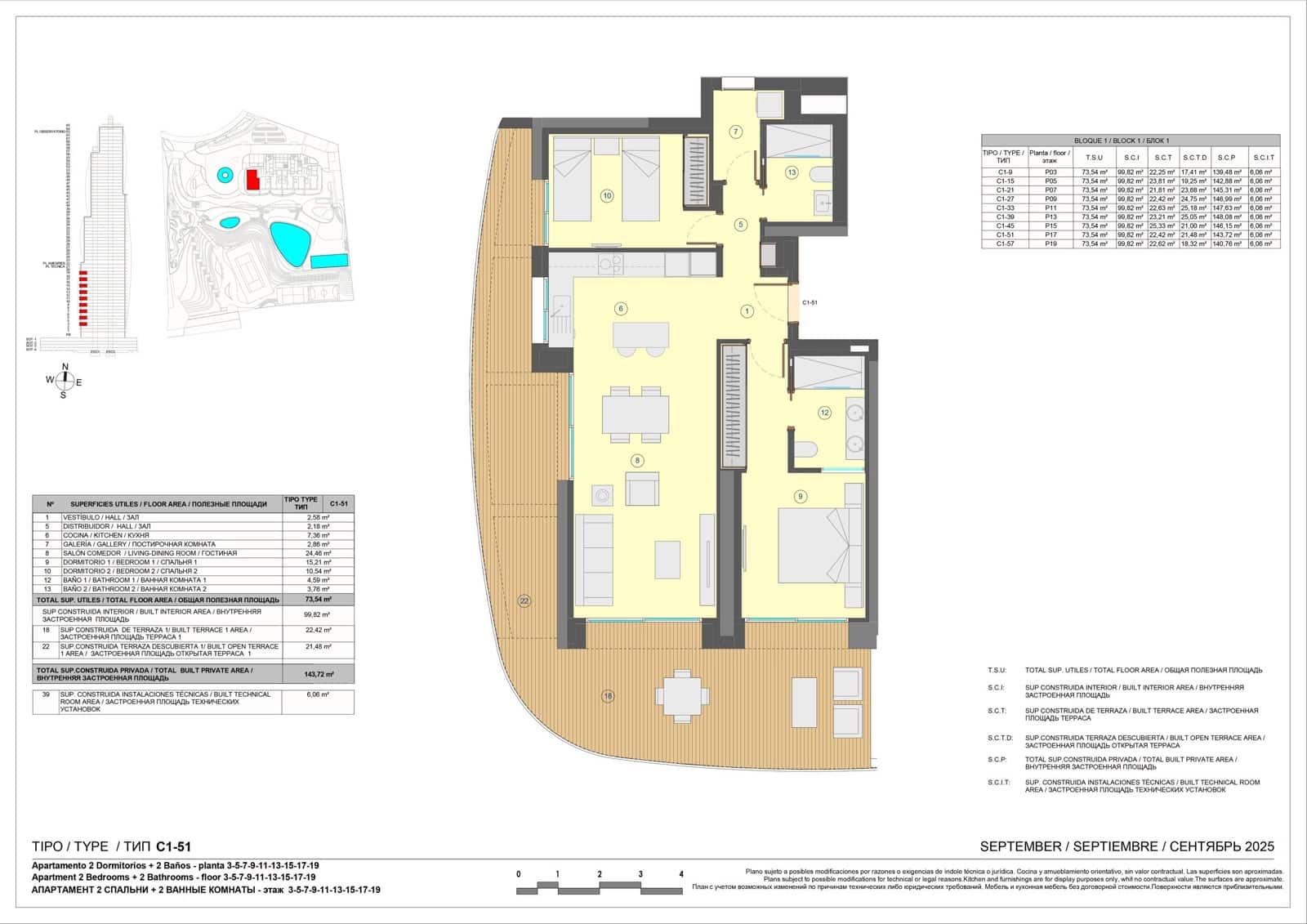 2 sovrum Lägenhet till salu i Benidorm med pool garage - 927 000 € (Ref: 9525800)