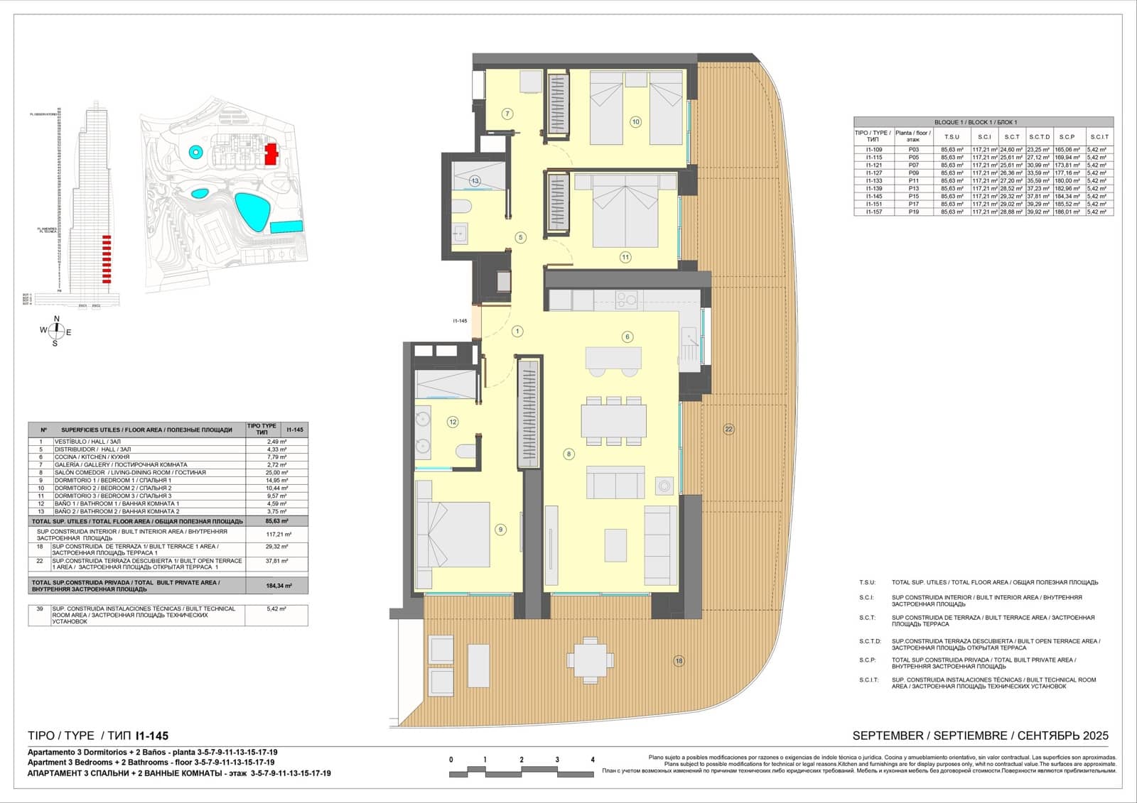 3 soveværelse Lejlighed til salg i Benidorm med swimmingpool garage - € 1.069.000 (Ref: 9529068)