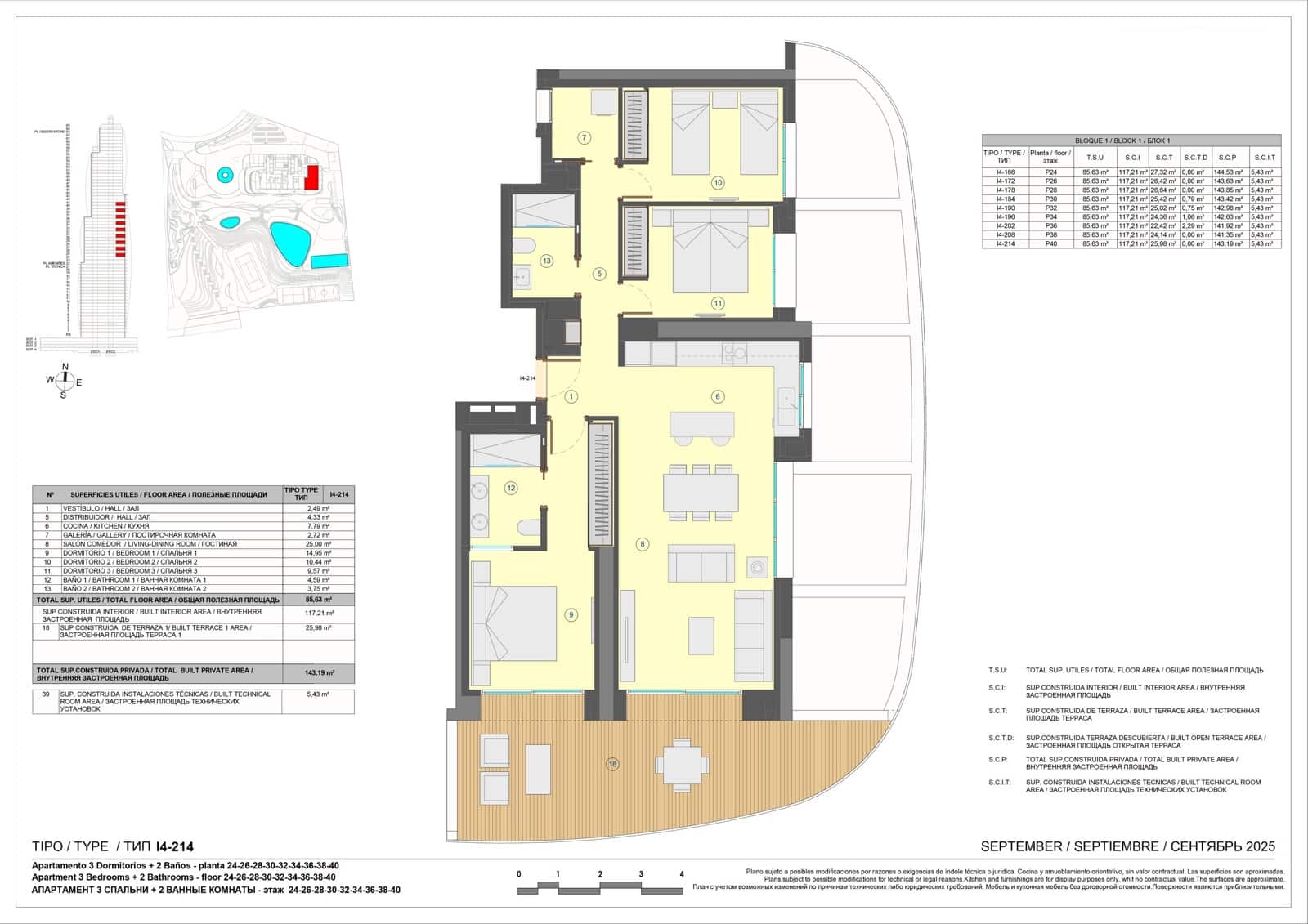 3 soveværelse Lejlighed til salg i Benidorm med swimmingpool garage - € 1.120.000 (Ref: 9529070)