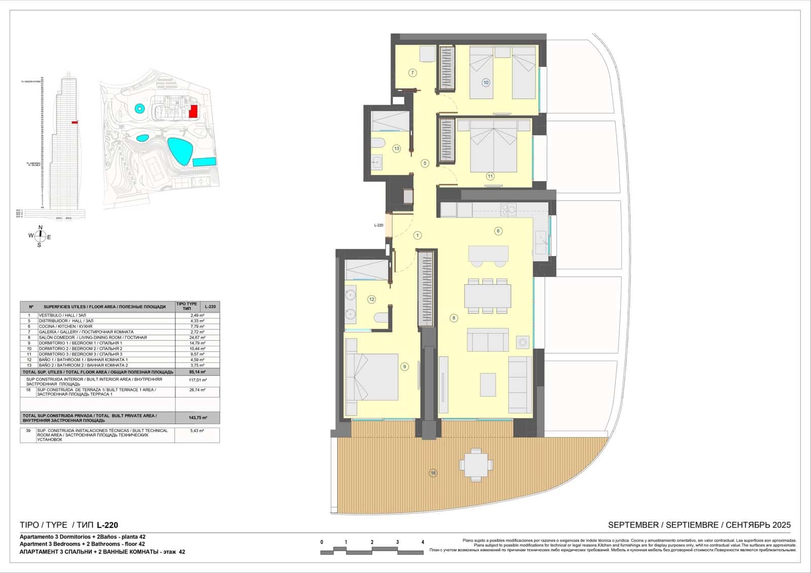 3 soveværelse Lejlighed til salg i Benidorm med swimmingpool garage - € 1.151.000 (Ref: 9529071)
