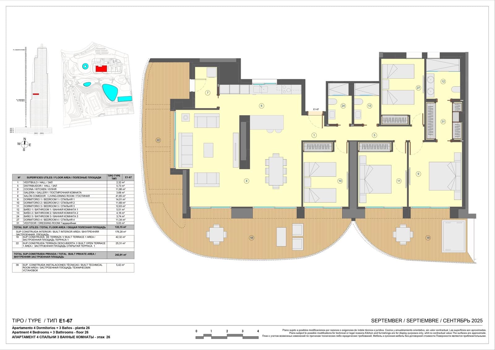 4 makuuhuone Huoneisto myytävänä paikassa Benidorm mukana uima-altaan 
autotalli - 1 986 000 € (Ref: 9529075)