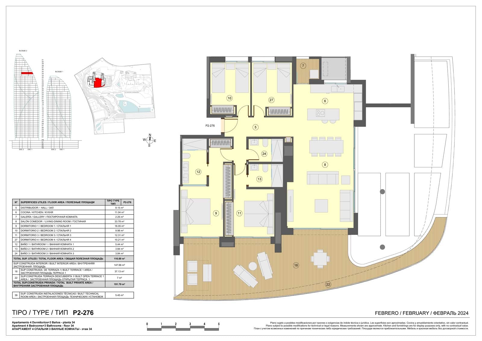 4 slaapkamer Appartement te koop in Benidorm met zwembad garage - € 1.410.000 (Ref: 9550316)