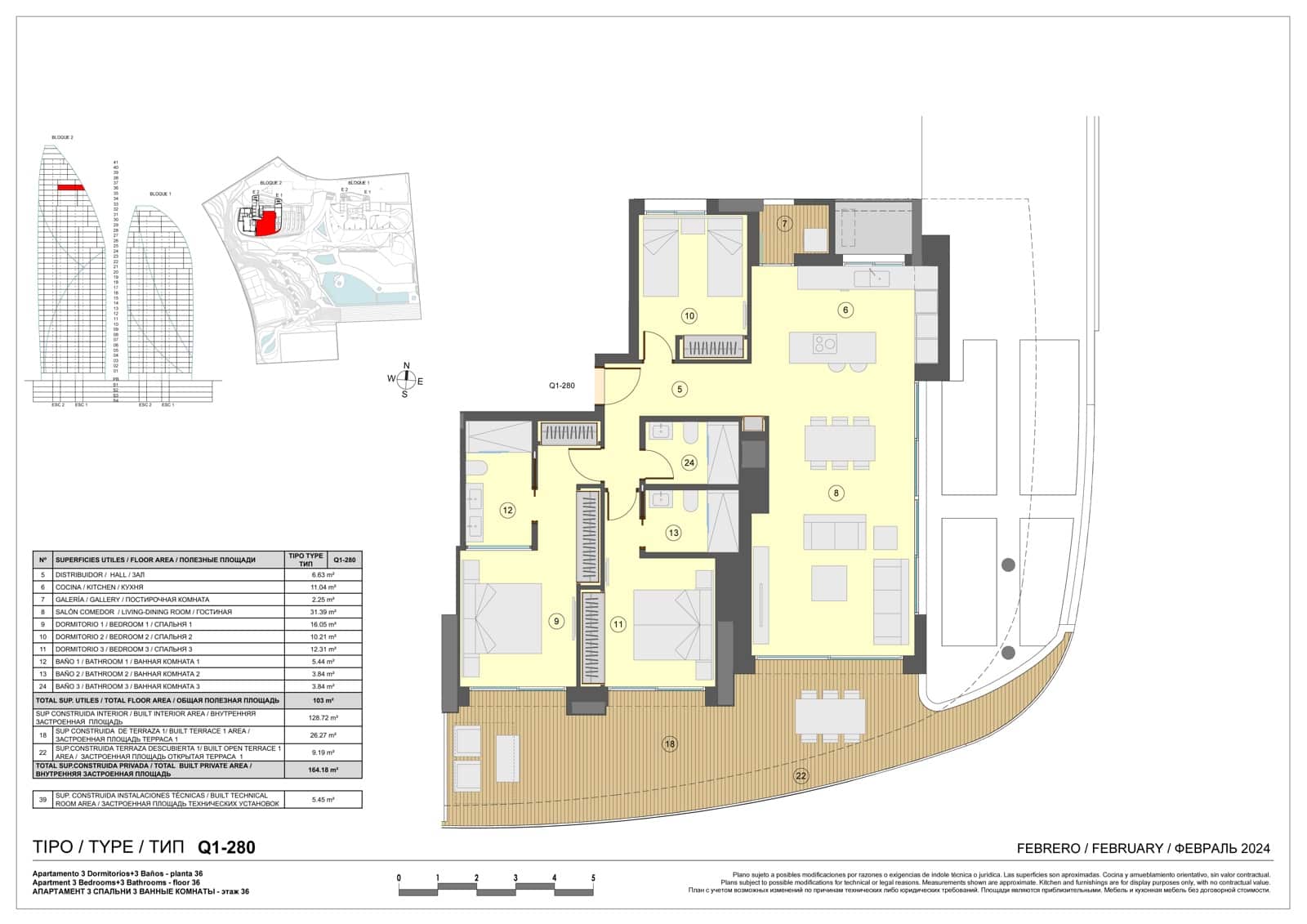 3 sypialnia Apartament na sprzedaż w Benidorm z basenem garażem - 1 329 000 € (Ref: 9550321)