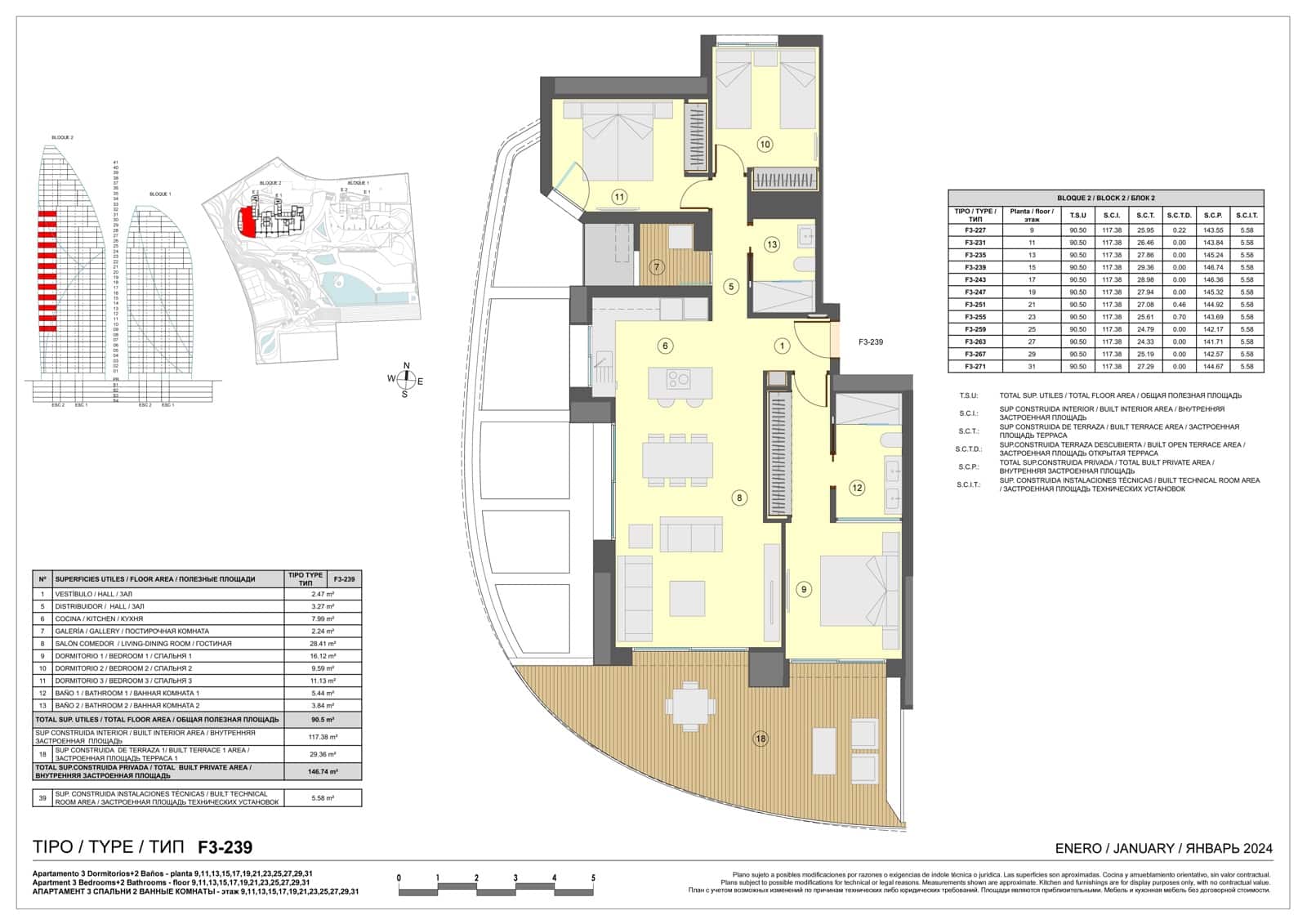 3 chambre Appartement à vendre à Benidorm avec piscine garage - 982 000 € (Ref: 9550323)