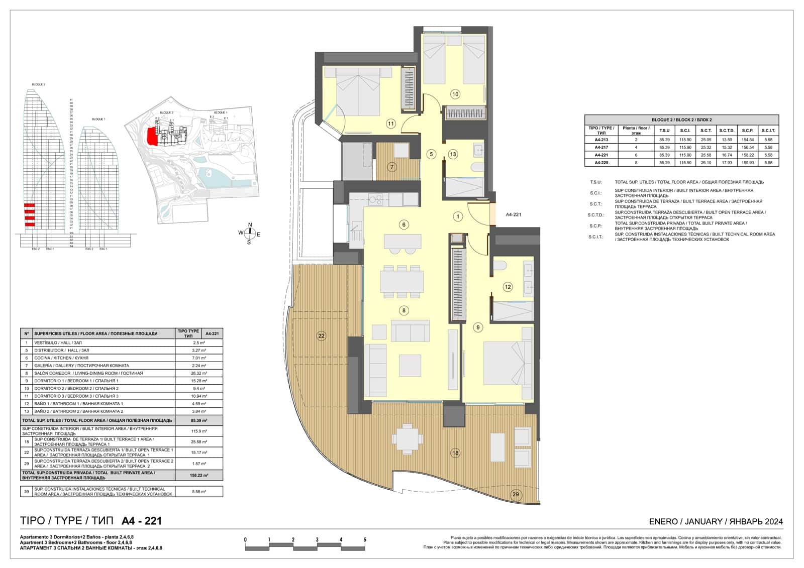 3 soveværelse Lejlighed til salg i Benidorm med swimmingpool garage - € 880.000 (Ref: 9550324)